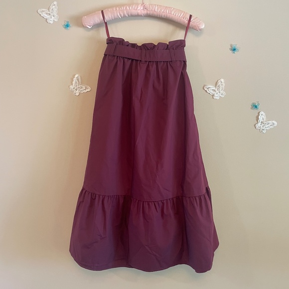 Uniqlo Deep Red Midi Tie Skirt - Picture 4 of 5